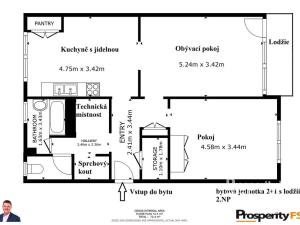 Prodej bytu 2+1, Úštěk - Úštěk-Českolipské Předměstí, Sídliště pionýrů, 71 m2