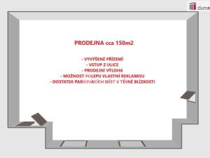 Pronájem obchodního prostoru, Hodonín, Dolní Valy, 150 m2