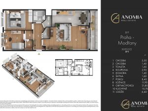 Prodej bytu 3+1, Praha - Modřany, Mádrova, 71 m2