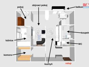 Pronájem bytu 3+1, Přelouč, K. Čapka, 70 m2