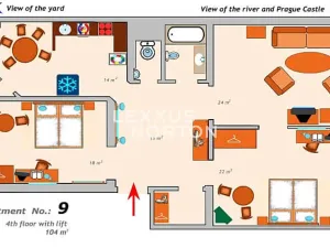 Pronájem bytu 3+1, Praha - Nové Město, Rašínovo nábřeží, 104 m2