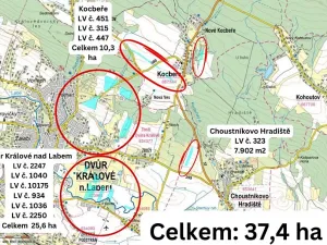 Prodej pole, Dvůr Králové nad Labem, 373659 m2