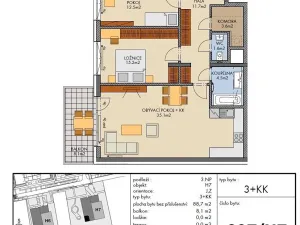 Prodej bytu 3+kk, Praha - Dolní Měcholupy, Kardausova, 97 m2