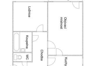 Prodej bytu 2+1, Praha - Podolí, Kubištova, 55 m2