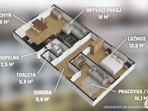 Prodej bytu 3+kk, Slaný, Pražská, 71 m2