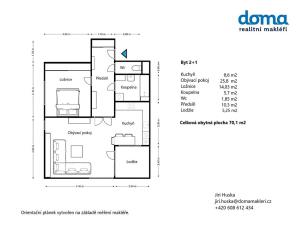 Pronájem bytu 2+1, Zlín, Podlesí IV, 66 m2