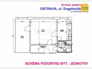 Prodej bytu 2+1, Ostrava, Engelmüllerova, 44 m2