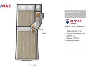 Pronájem komerční nemovitosti, Karlovy Vary, Moskevská, 53 m2