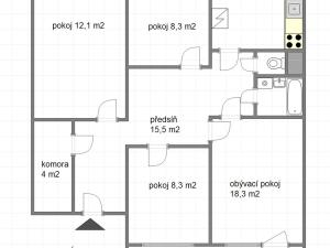 Prodej bytu 4+1, Praha - Černý Most, Dygrýnova, 88 m2