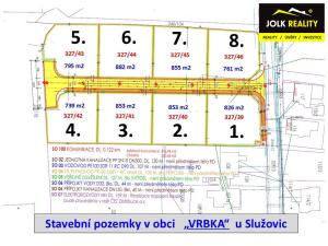 Prodej pozemku pro bydlení, Služovice - Vrbka, 853 m2