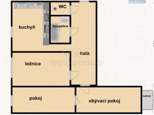 Pronájem bytu 3+1, Jindřichův Hradec - Jindřichův Hradec V, Kosmonautů, 71 m2