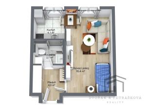 Prodej bytu 1+kk, Praha - Záběhlice, Svojšovická, 28 m2