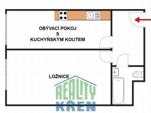 Pronájem bytu 2+kk, Praha - Bubeneč, Národní obrany, 52 m2