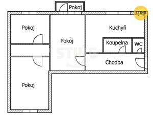 Pronájem bytu 3+1, Olomouc, V hlinkách, 73 m2