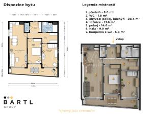 Prodej bytu 3+kk, České Budějovice, 96 m2