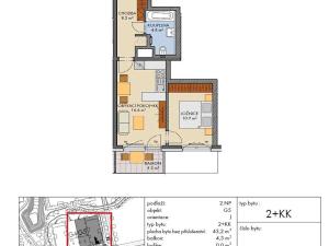 Prodej bytu 2+kk, Praha - Dolní Měcholupy, Honzíkova, 43 m2