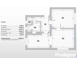 Pronájem bytu 2+1, Žďár nad Sázavou - Žďár nad Sázavou 3, Okružní, 59 m2