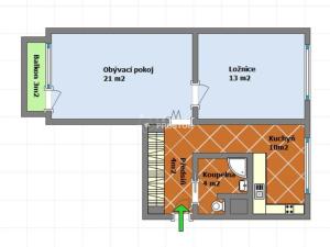 Pronájem bytu 2+1, Litoměřice - Předměstí, České armády, 55 m2