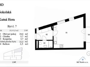 Prodej bytu 1+kk, Kutná Hora, Sokolská, 34 m2