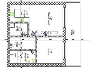 Pronájem bytu 2+kk, Praha - Smíchov, Grafická, 57 m2