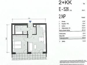 Pronájem bytu 2+kk, Praha - Hodkovičky, Šenácká, 61 m2