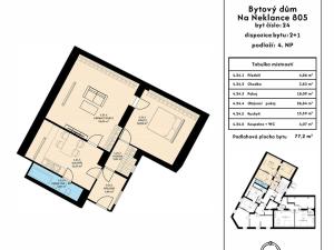 Prodej bytu 2+1, Praha - Smíchov, Na Neklance, 77 m2