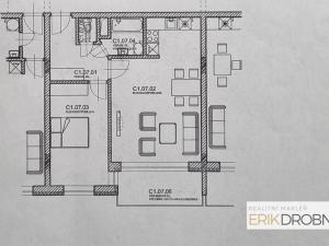 Pronájem bytu 2+kk, Pardubice - Polabiny, Labský Palouk, 55 m2