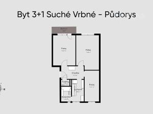 Prodej bytu 3+1, České Budějovice, Suchovrbenské nám., 65 m2