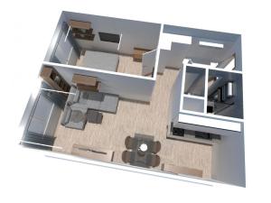 Pronájem bytu 2+kk, Praha - Bohnice, Poznaňská, 43 m2