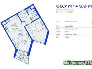 Pronájem bytu 2+kk, Praha - Strašnice, Ramonova, 67 m2
