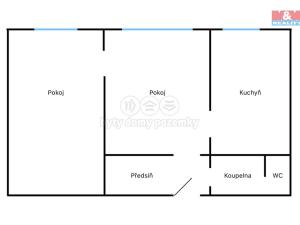 Pronájem bytu 2+1, Nový Jičín - Loučka, Jičínská, 42 m2