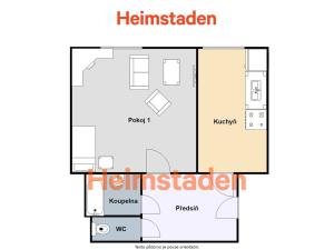 Pronájem bytu 1+1, Ostrava - Poruba, Havlíčkovo náměstí, 41 m2