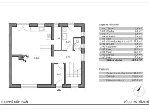 Prodej rodinného domu, Ivaň, 103 m2