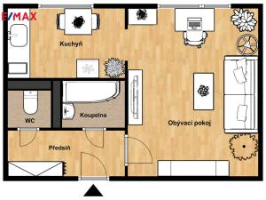 Pronájem bytu 1+kk, Praha - Chodov, Brodského, 30 m2