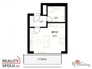 Pronájem bytu 1+kk, Plzeň - Jižní Předměstí, 44 m2