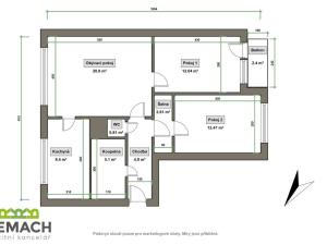 Pronájem bytu 3+1, Uherské Hradiště, Bedřicha Buchlovana, 74 m2