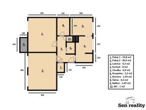 Prodej bytu 3+1, Nymburk, Velké Valy, 74 m2