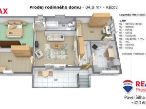 Prodej rodinného domu, Kácov, 85 m2