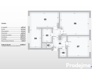 Prodej bytu 3+kk, Dyje, 65 m2