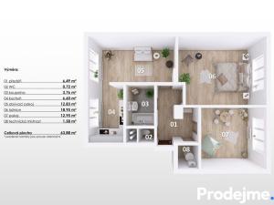 Prodej bytu 3+kk, Dyje, 65 m2