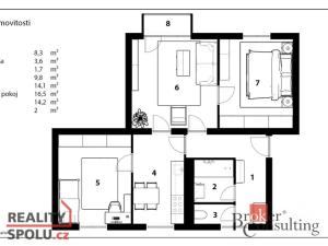 Prodej bytu 3+1, Smiřice, Sídliště, 71 m2