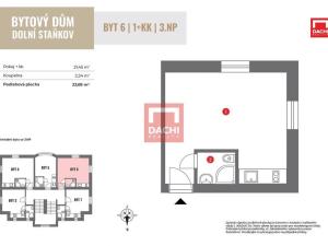 Prodej bytu 1+kk, Sušice - Dolní Staňkov, 23 m2