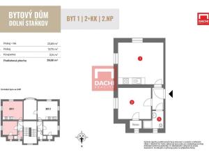 Prodej bytu 2+kk, Sušice - Dolní Staňkov, 39 m2