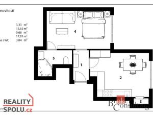 Prodej bytu 2+kk, Praha - Podolí, Na Zlatnici, 41 m2