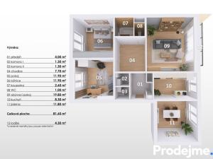 Prodej bytu 4+1, Brno - Bohunice, Pod nemocnicí, 89 m2