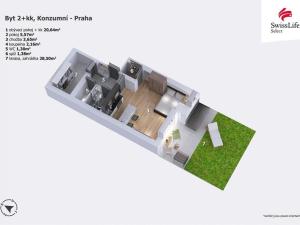 Prodej bytu 1+kk, Praha - Hloubětín, Konzumní, 36 m2