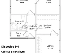 Prodej bytu 3+1, Křemže, 70 m2