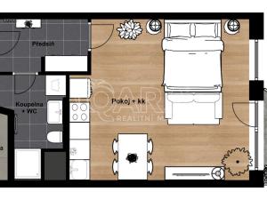 Pronájem bytu 1+kk, Praha - Hloubětín, Kbelská, 34 m2