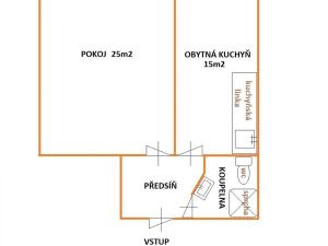 Pronájem bytu 2+kk, Brno, Lidická, 50 m2