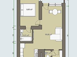 Pronájem bytu 2+kk, Králův Dvůr, Na Horizontu, 45 m2